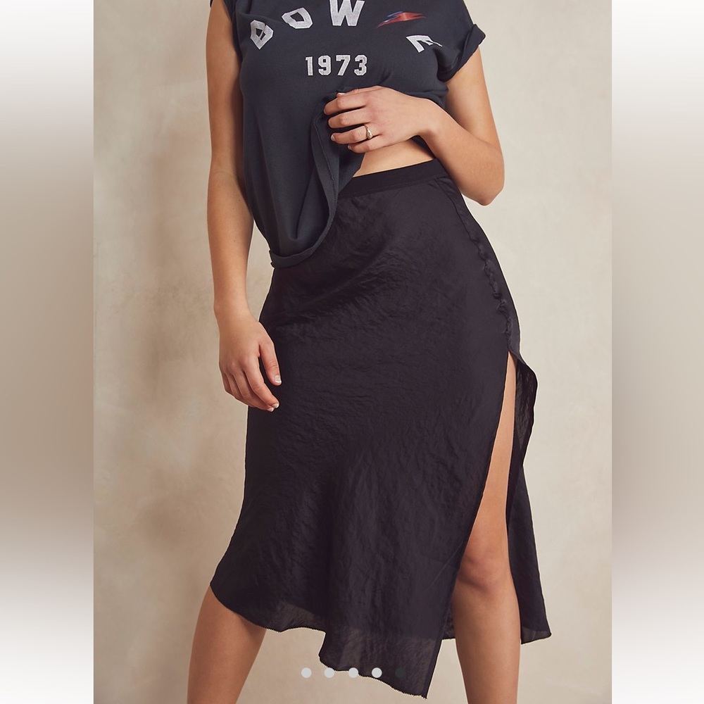 Free People Sweet Talker Half Slip Black